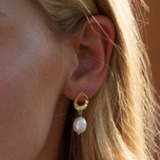 HAZEL PEARL EARRINGS 14k Gold Plated
