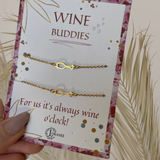 WINE BUDDIES SET GOLD 14k gold plated