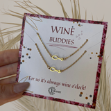 WINE BUDDIES necklaces gold 2x