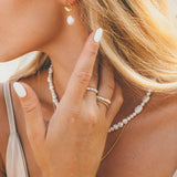 HAZEL PEARL EARRINGS 14k Gold Plated