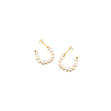 HARPER PEARL CREOL EARRINGS 14k Gold Plated