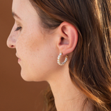 HARPER PEARL CREOL EARRINGS 14k Gold Plated
