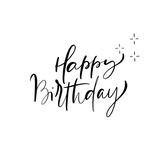 Happy Birthday White Karte