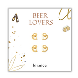 BEER BUDDIES EARRINGS GOLD