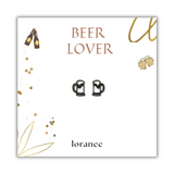 BEER EARRINGS BLACK