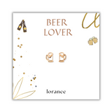 BEER EARRINGS BLACK
