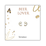 BEER EARRINGS BLACK
