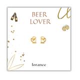 BEER EARRINGS BLACK