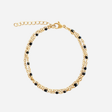 Elina Black Double Bracelet