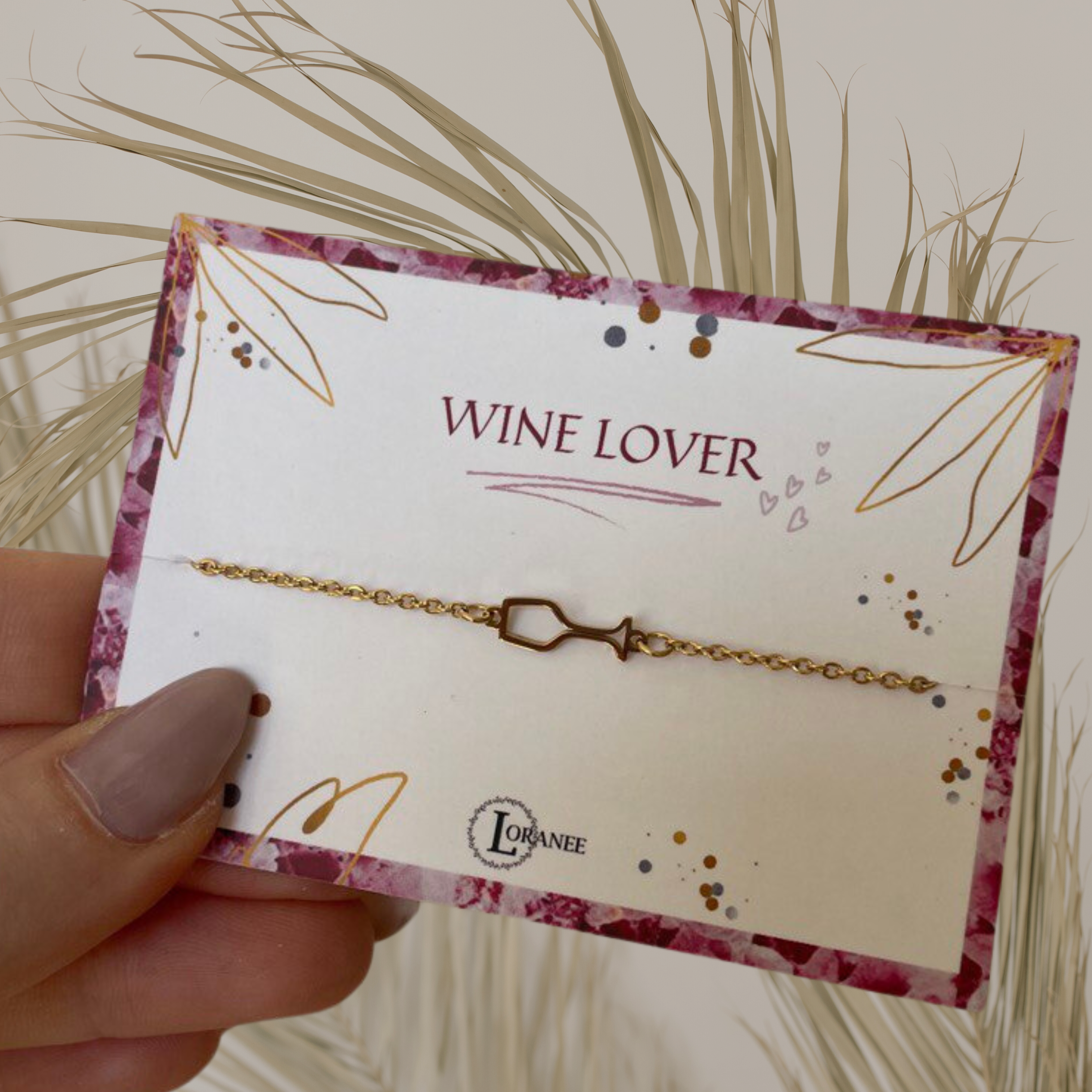 WINE LOVER GOLD 14k Gold Plated