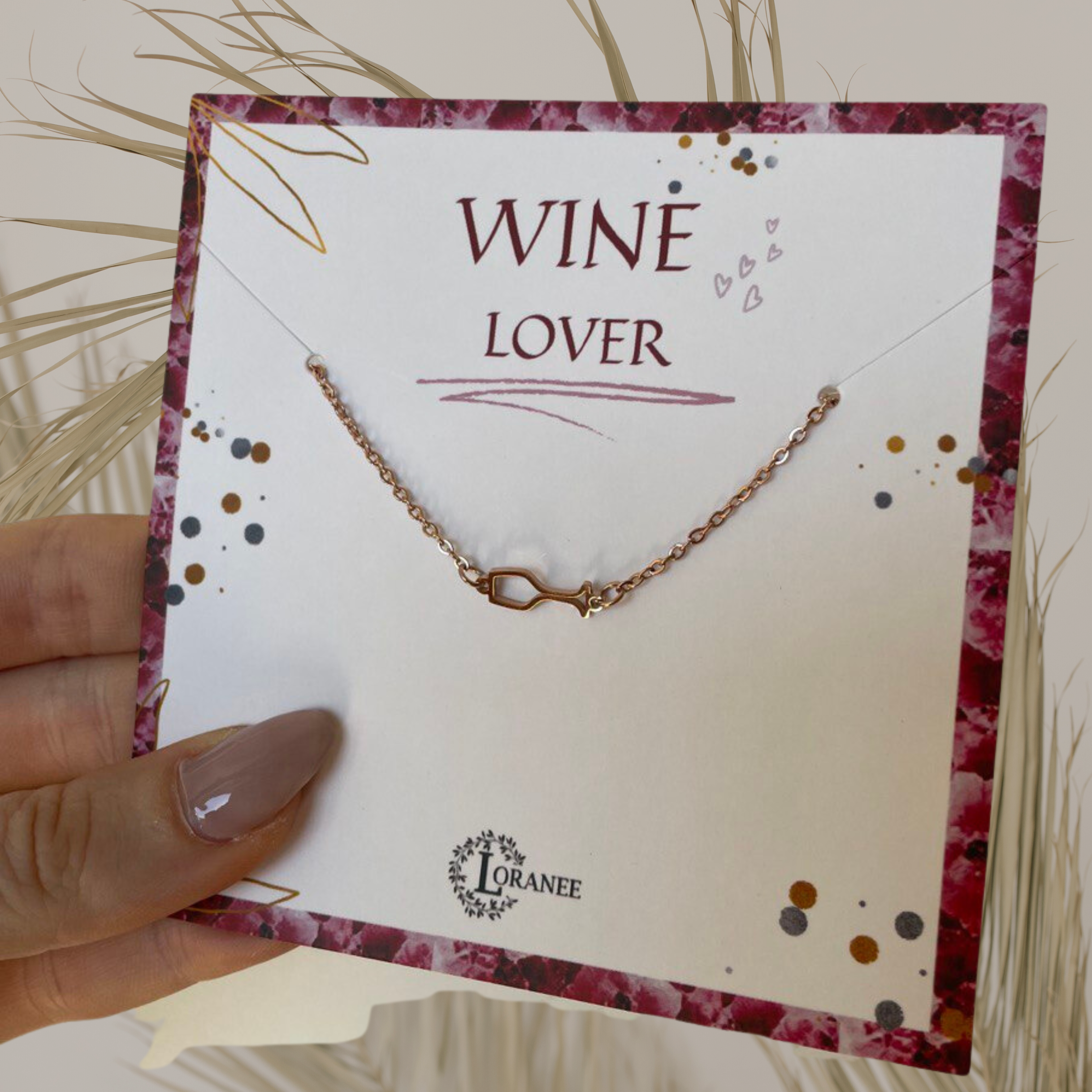WINE LOVER necklace gold 