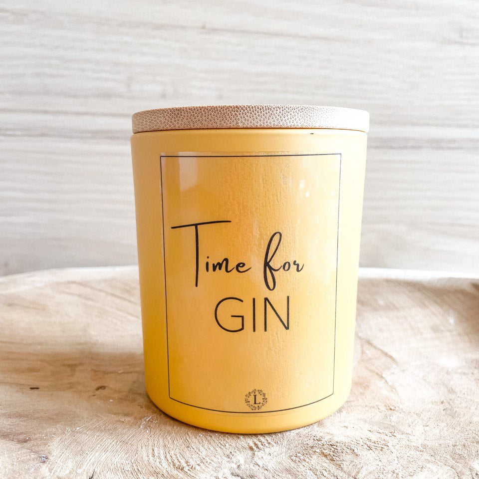 TIME FOR GIN CANDLE YELLOW
