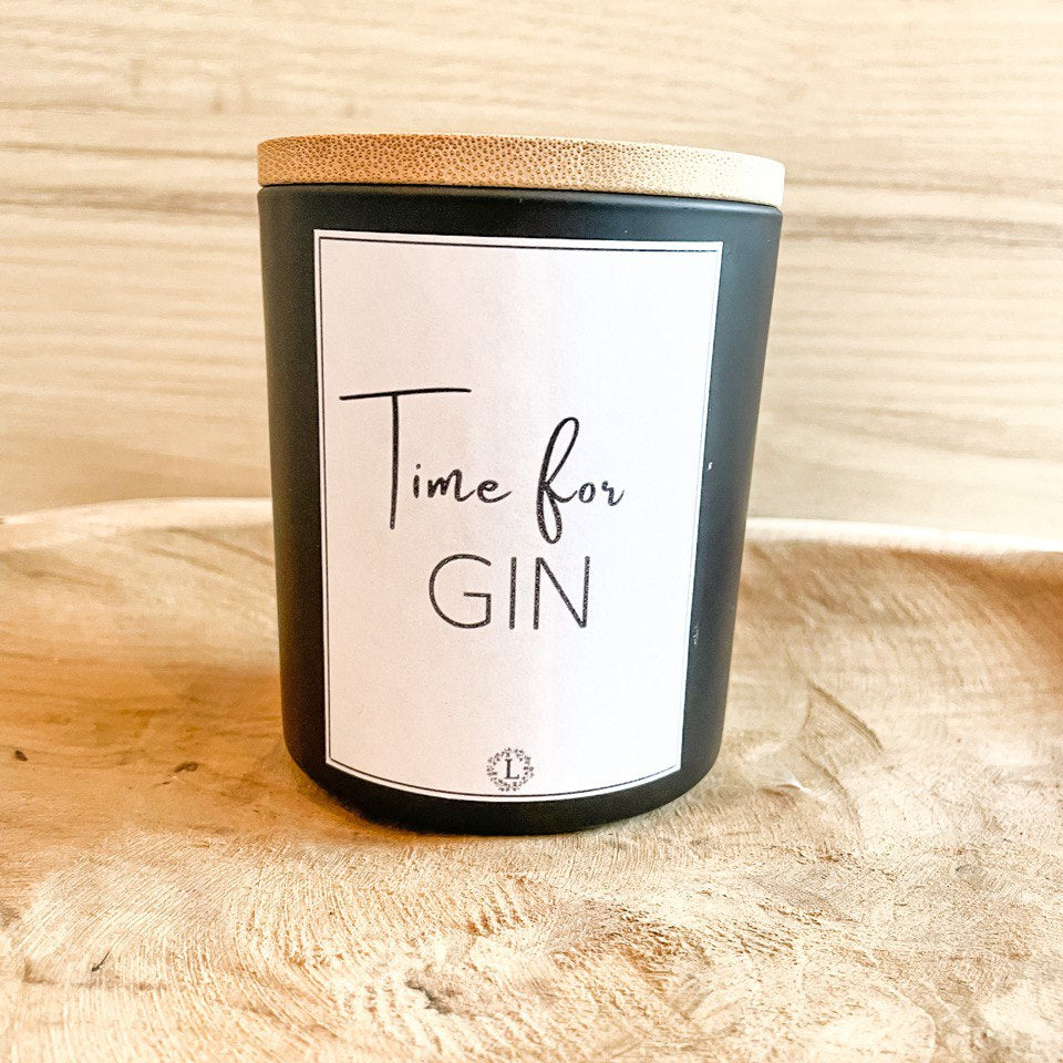 TIME FOR GIN CANDLE WHITE