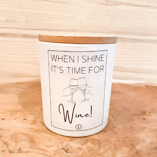 TIME FOR WINE CANDLE WHITE